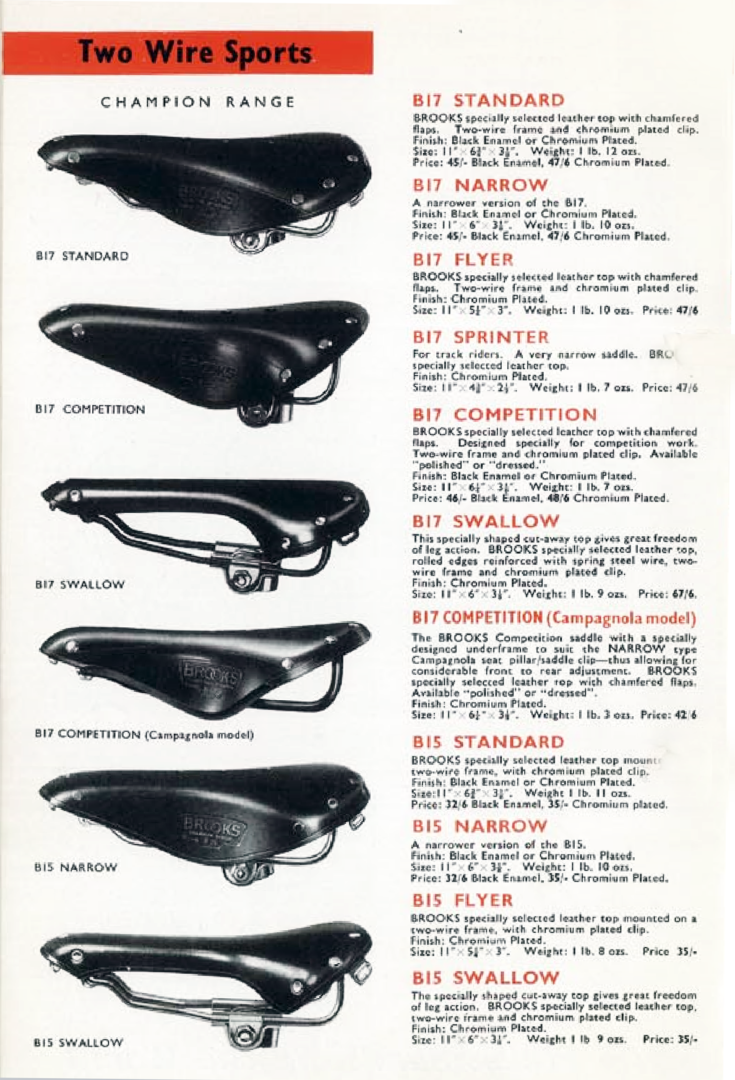 ebykr-brooks-1957-catalog-cycle-saddles-two-wire-sports-champion-range (Brooks England: The Eternal One)
