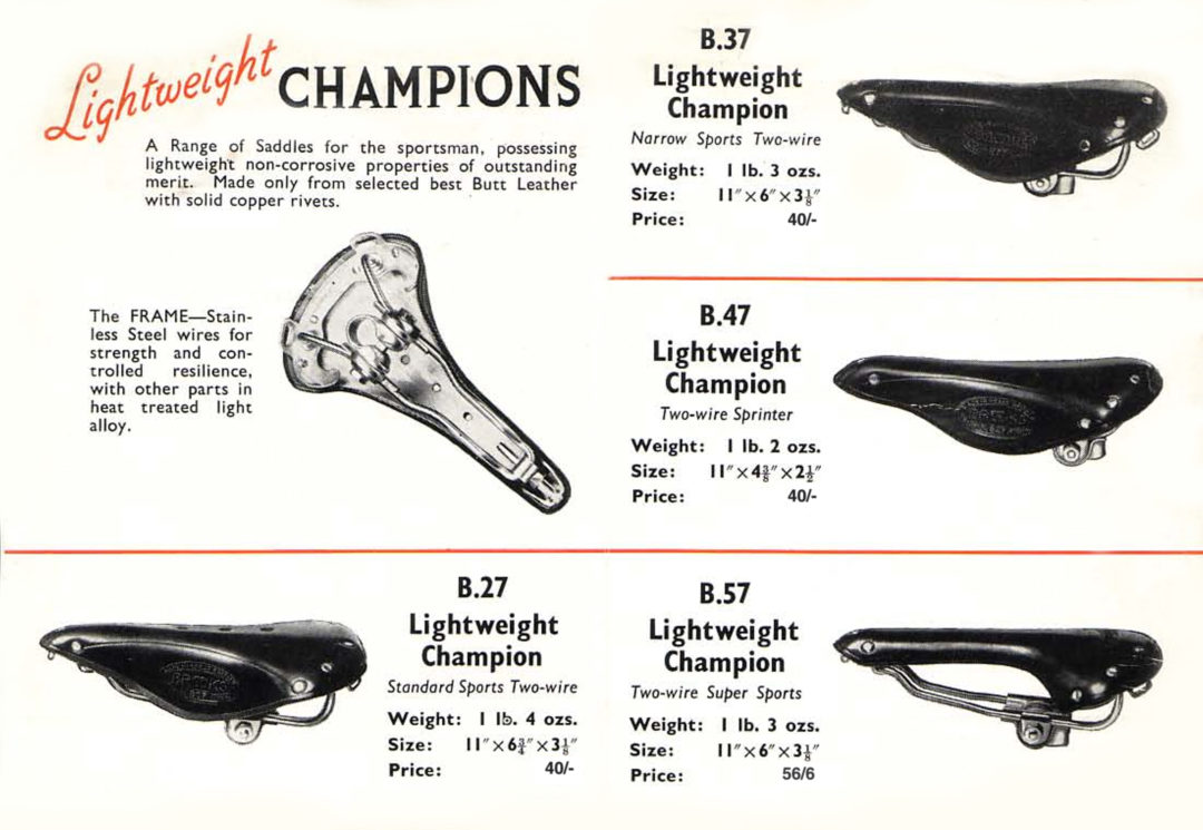 ebykr-brooks-b27-b37-b47-b57-saddles-1950-catalog (Brooks England: The Eternal One)