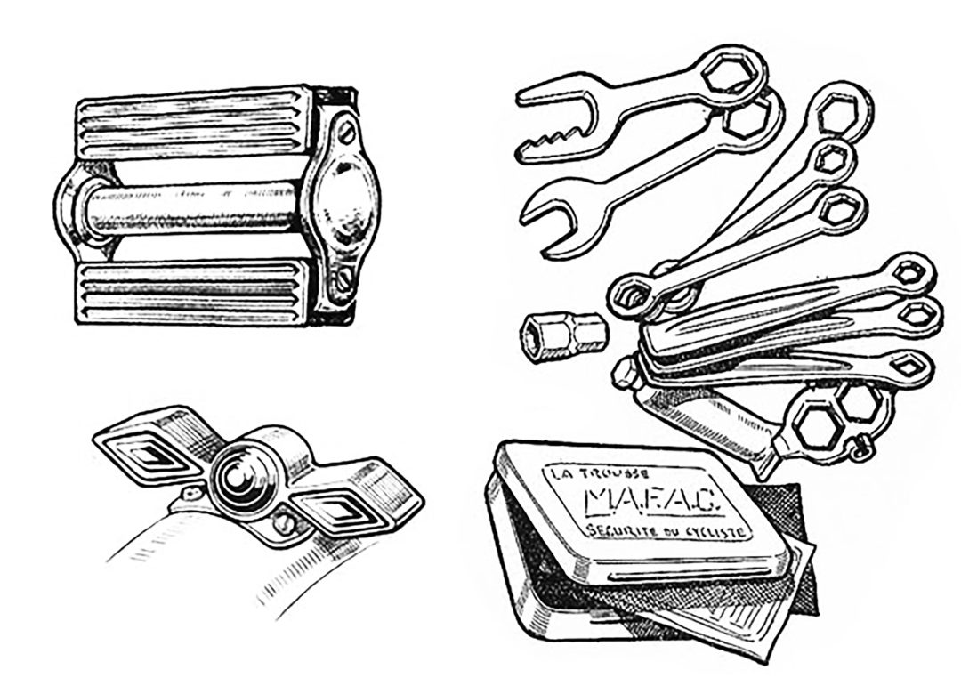 ebykr-daniel-rebour-misc-bicycle-parts-tools (Random Rebour: Random Bicycle Drawing by Daniel Rebour)